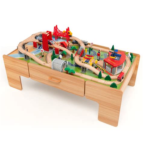 Train Table Set Alternatives To Gluing Wooden Train Tracks To A Train