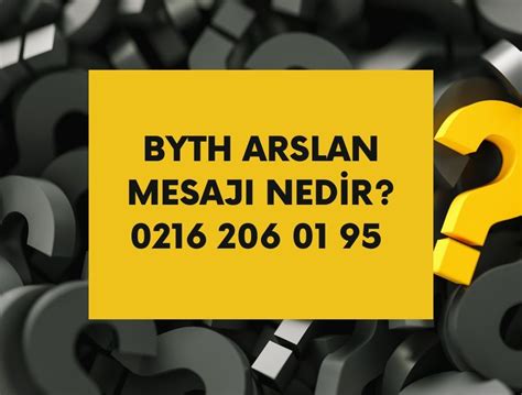 Byth Arslan Mesajı Nedir? 02162060195 Kim? - Zabıt Katibi