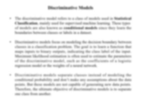 Probabilistic Discriminative Models 的图像结果