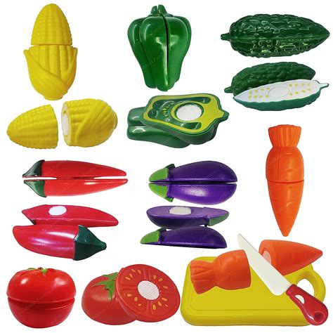 Buy FunBlast Vegetables Play Set - Realistic Sliceable Cutting Pretend ...
