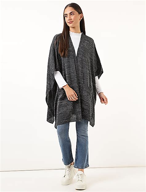 Buy Loose Fit Open Front Wrap at Marks & Spencer