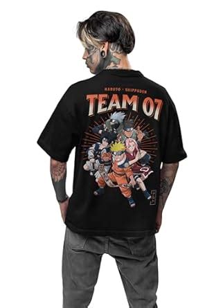 Buy ROUTINKWEAR Naruto Shippuden Team 07 Anime Graphic T-Shirt ...