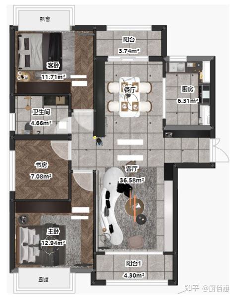 87平 3室1厅轻奢全屋定制 超实用的设计案例 - 知乎