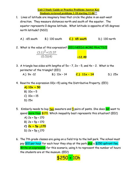 Image result for Study Guide Answer Key
