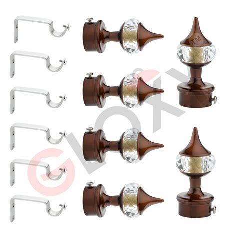 Buy GLOXY ENTERPRISE Aluminium Single Diamond Curtain Brackets Parda ...