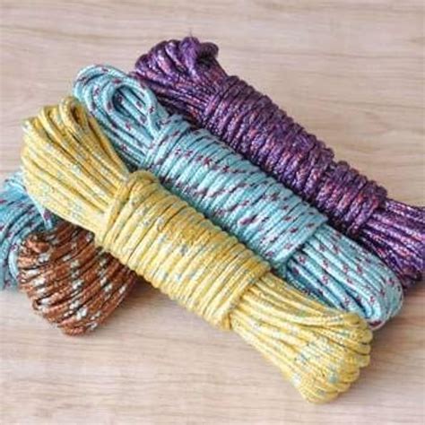 Jagan Hardware Nylon Outdoor Laundry Clothesline Rope (15m, Multicolour ...
