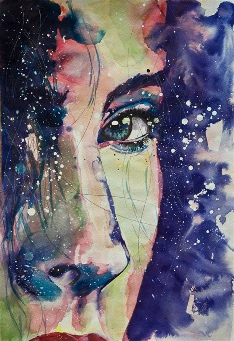 Lost in her own universe #3 Painting by Sonja De Graaf | Saatchi Art