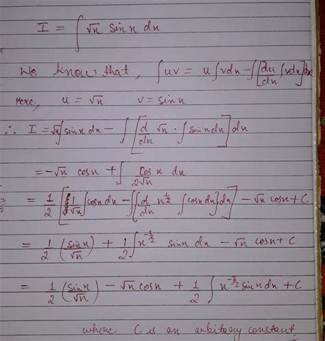Intrigation of root x sin x dx - Brainly.in