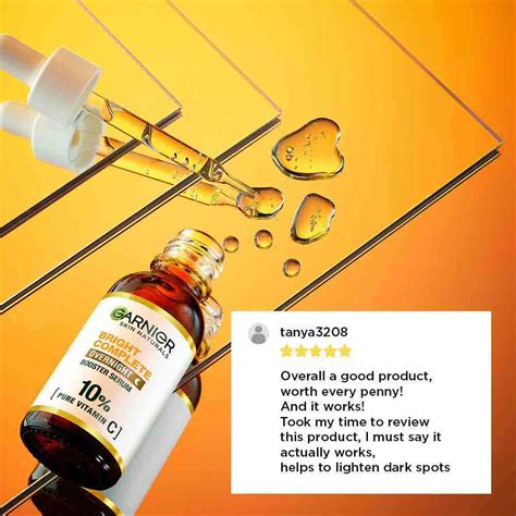 Garnier Bright Complete Overnight Vitamin C Serum 10% Vit C