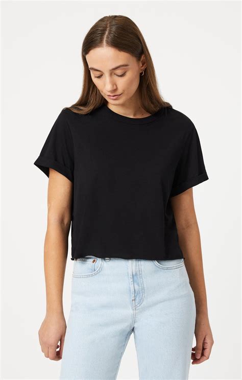 Mavi Women's Cropped T-Shirt In Black – Mavi Jeans
