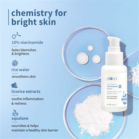 10% Niacinamide Face Serum with Rice Water (50 ml) - Pack of 2 – Plum