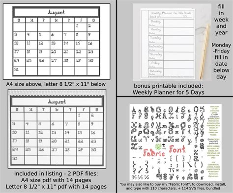 Image result for Printable Calendar 2025 Script