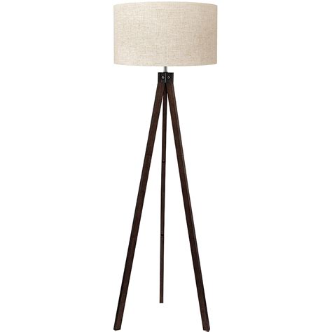 LEPOWER Wood Tripod Floor Lamp, Mid Century Standing Reading Light for ...