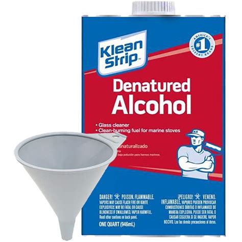 Klean Strip Denatured Alcohol QSL26 (1 Quart) - Odorless, Clean Burning ...