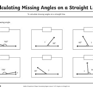 👉 Angles In Straight Line Worksheet | Twinkl | Maths | KS1