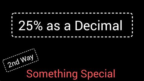 25% as a Decimal||How to Convert 25% to a Decimal||Percent to Decimal ...