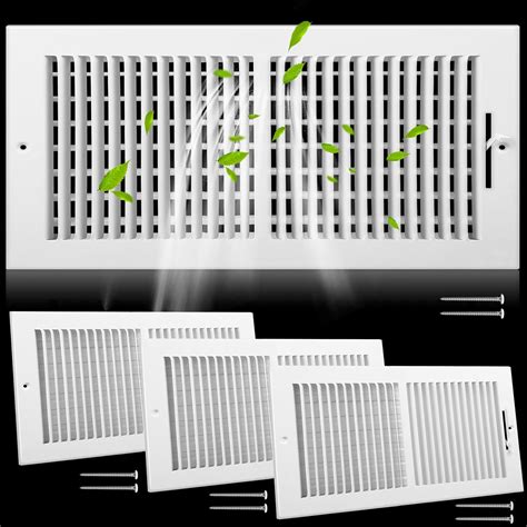 4 Pack Air Ceiling Vent Cover Grille 14"w x 6"h Duct Opening Size, 2 ...