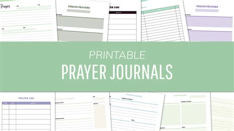 Prayer List Printables - 16 FREE Printable Prayer Journals