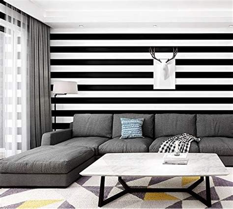 Wollzo Elegent White Stripped Self Adhesive Wallpaper (45 x 500 cm ...