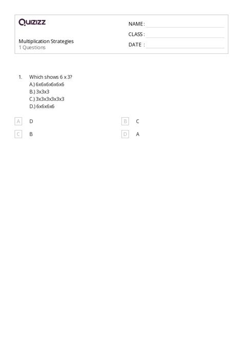 50+ Multiplication Strategies worksheets on Quizizz | Free & Printable