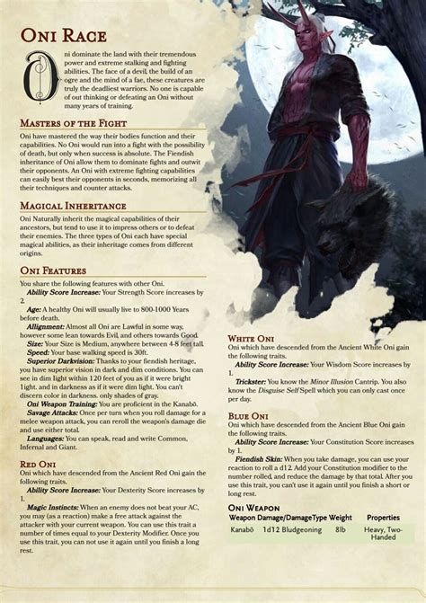 Dnd Races Homebrew 5e Ideas