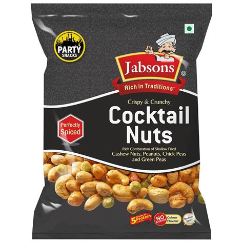 Jabsons Cocktail Nuts - 120g | Crunchy Party Namkeen Snack Mix | No ...