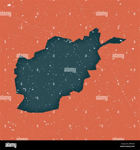 Afghanistan vintage map. Grunge map of the country with distressed texture. Afghanistan poster ...