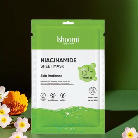 Buy Bhoomi Herbal India Niacinamide Sheet Mask (20 ml) in India at Best ...