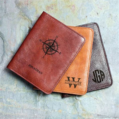 Personalized Leather Passport Holder - Danique Jewelry
