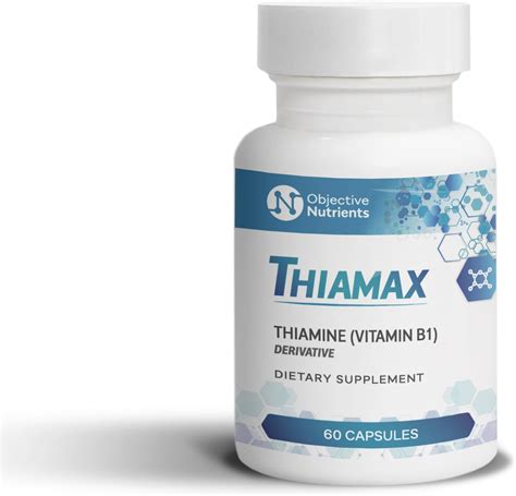 Objective Nutrients Thiamax Vitamin B1 (Thiamine TTFD) Capsules, No ...