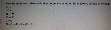 Image result for Short Truth Table Method