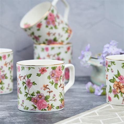 GOLDEN QUEEN'S Tea Cups Set of 6 | Ideal for Everyday Tea and Coffee ...