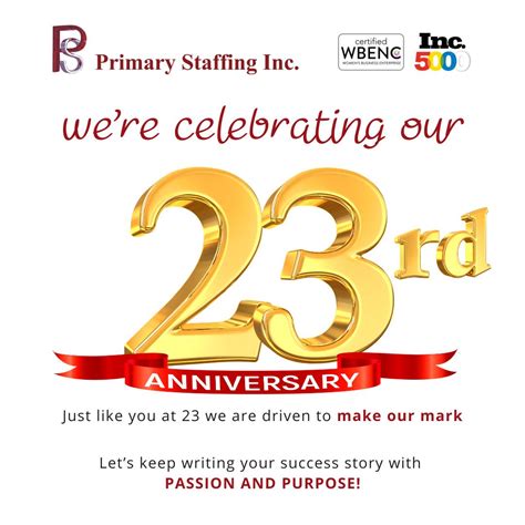 Primary Staffing Inc. on LinkedIn: We are excited to celebrate 23 ...