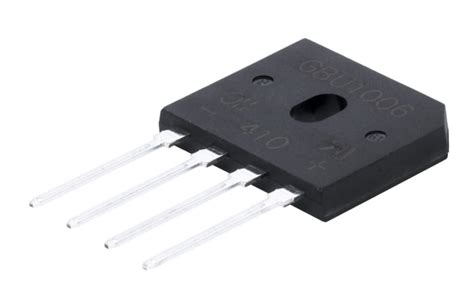 GBU1006 DiodesZetex | Diodes Inc Bridge Rectifier, 10A, 600V, 4-Pin ...