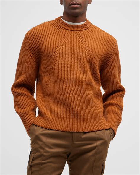 ZEGNA Men's Signifier Sleeve Crewneck Sweater | Neiman Marcus