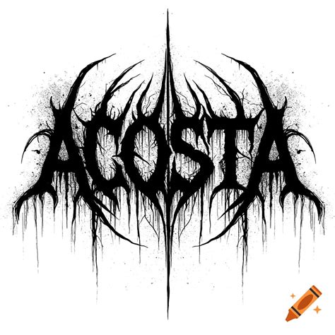 50CAL TATTS logo in death metal font on Craiyon