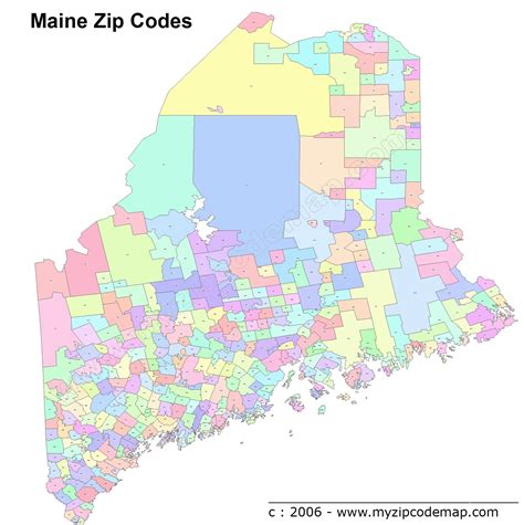 Maine zip codes map