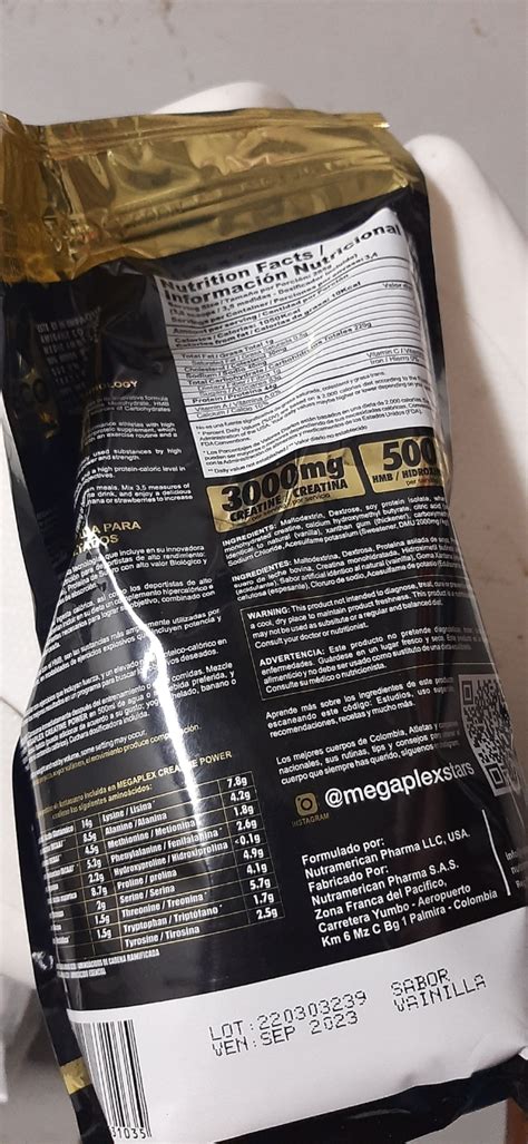 MEGAPLEX CREATINE POWER Vainilla Bolsa Dorada (908