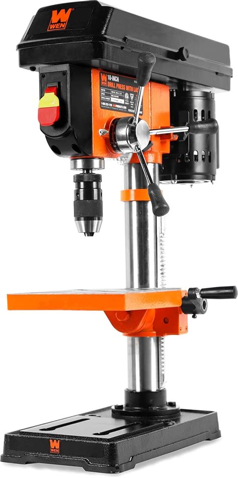 Buy WEN 4211 3.2-Amp 10-Inch 5-Speed Cast Iron Benchtop Drill Press ...