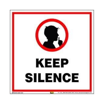 Mr. Safe - Keep Silence Sign PVC Sticker 8 inch X 8 inch: Amazon.in ...