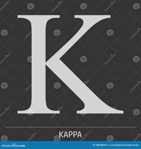 Kappa Greek Symbol Capital Letter Uppercase Font Icon In Circle Round ...