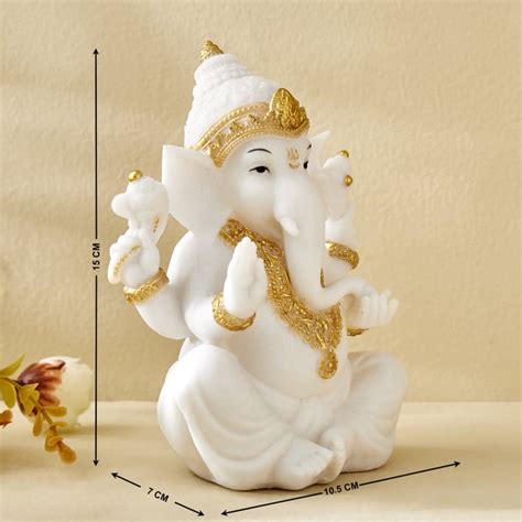 Buy Dhayana Duri Polyresin Sitting Ganesha Figurine from Home Centre at ...