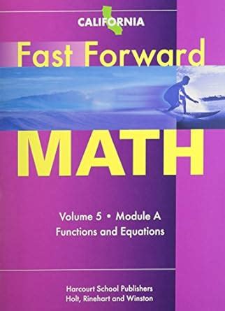 Fast Forward Math Grades 4-7 Functions Module a: Harcourt School ...