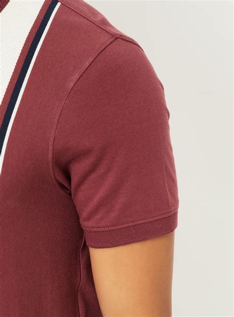 Buy Men Colourblock Regular Fit Polo T-shirt Online at just Rs. 799.0 ...