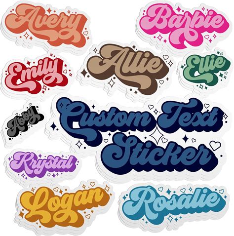 Amazon.com: Personalized Name Sticker Custom Stickers Star Vintage ...