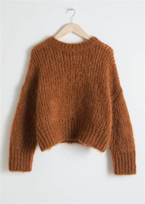 Buy orange chunky knit jumper - In stock