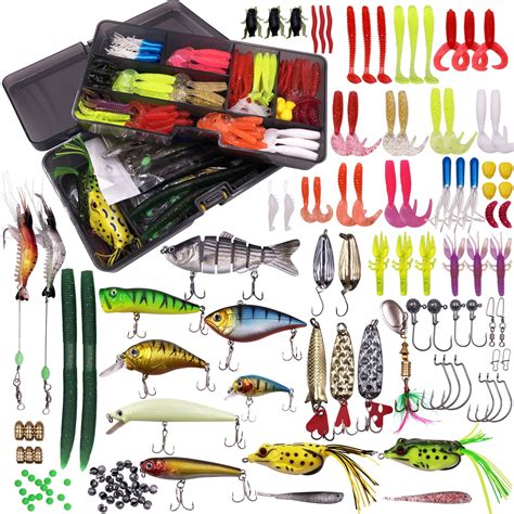 Buy WDG 300Pcs Fishing Lures Kit for Bass, Freshwater Frog Lure with ...
