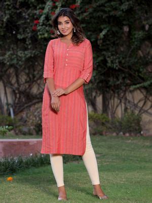 Buy Jaipur Kurti Beige Solid Cotton Lycra Leggings Online