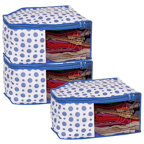 Kuber Industries Polka Dots Blouse cover Bags With Zip|Wardrobe ...