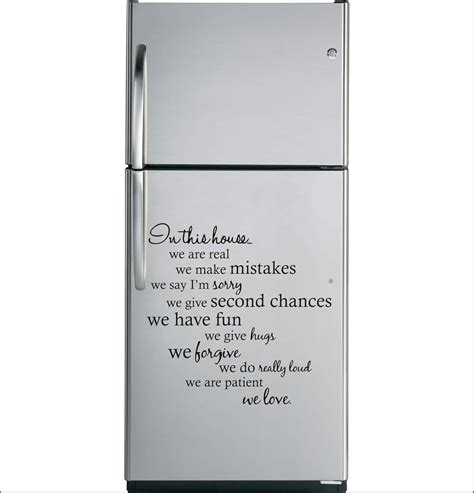 Wall Attraction in This House Quotes Fridge/Refrigerator/Wall Stickers ...